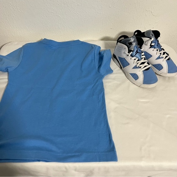 Nike Air Jordan 6 Retro University Blue PS Youth Sz 13c Sz 6 Jordan 23 Shirt EUC - Picture 10 of 12